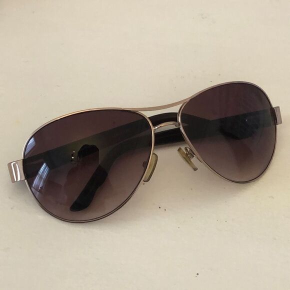 Vintage Oscar De la Renta Snakeskin Pattern Aviator Sunglass with Case Purple Go - Picture 1 of 7